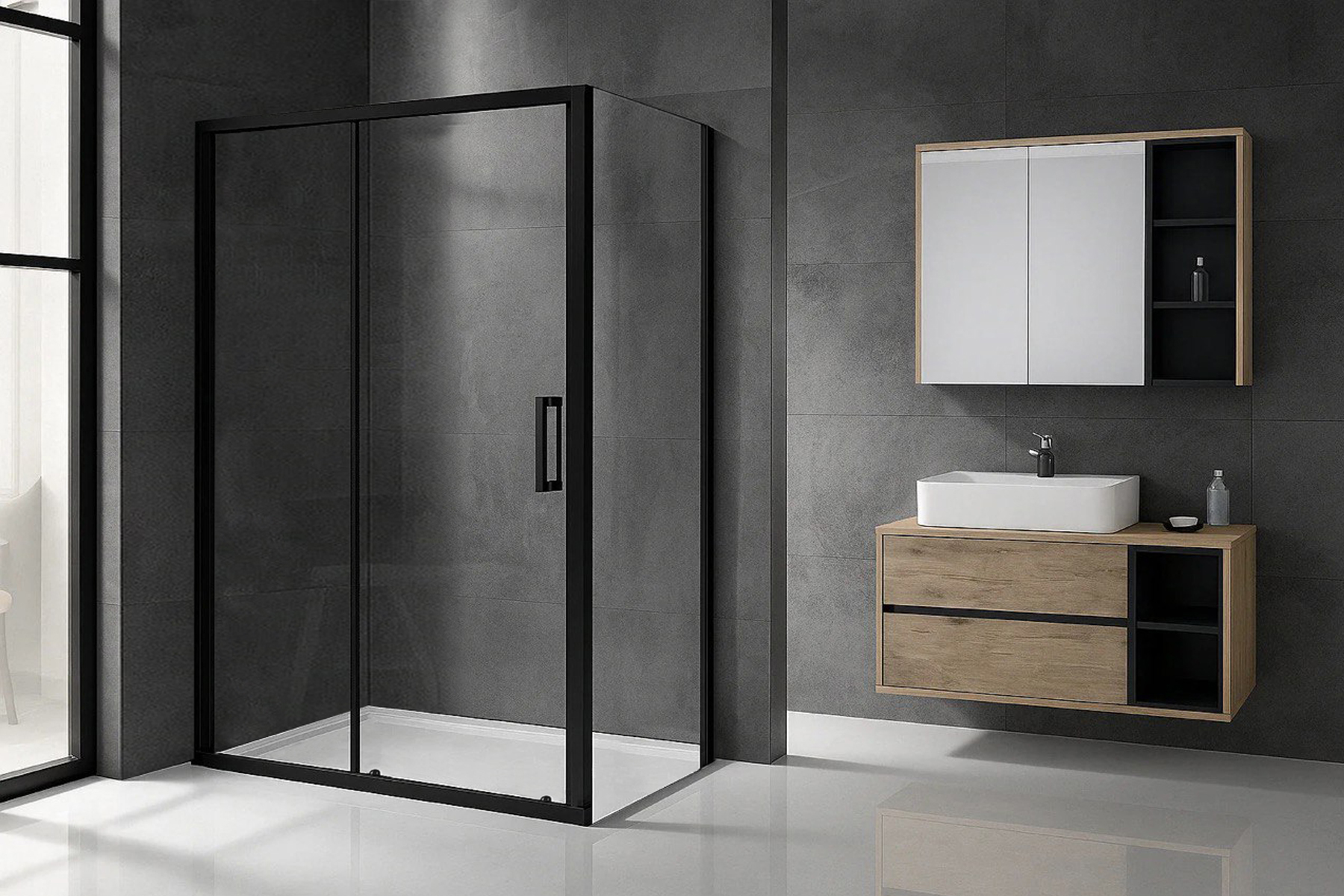 

Душевой уголок ACCORD RB 8155HPS-T-BL 155x80x200 (прозрачное)