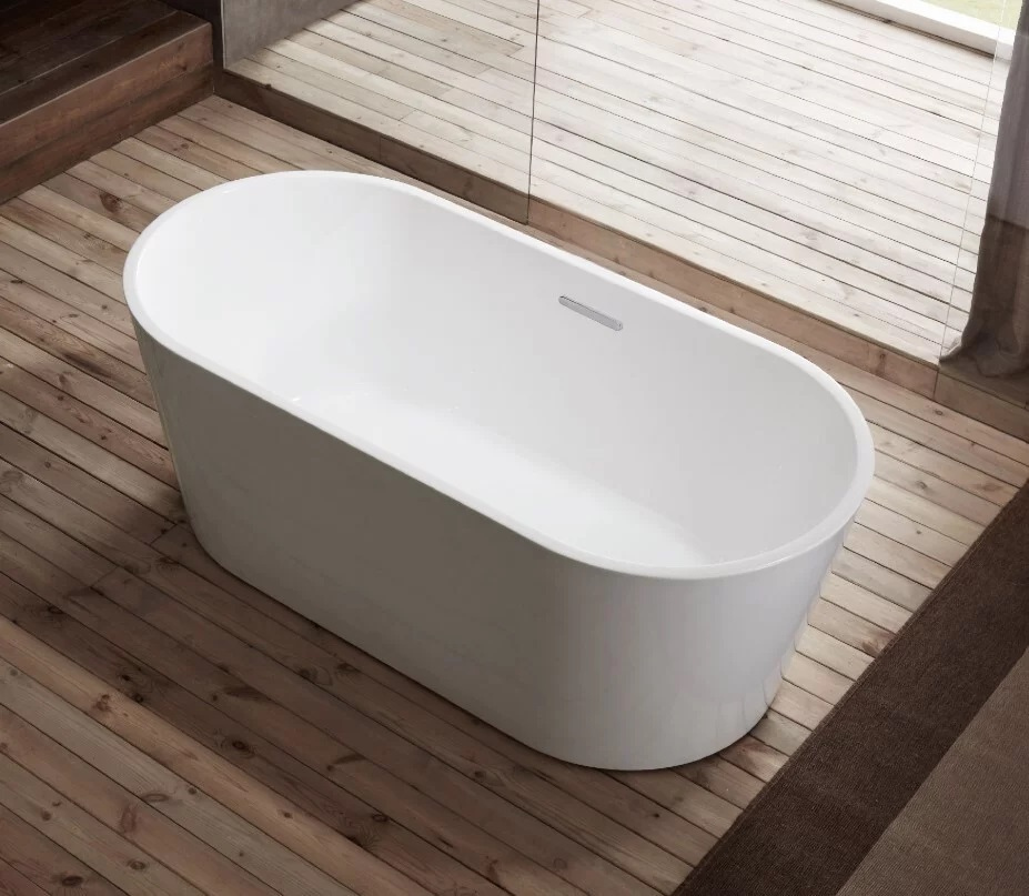 Акриловая ванна ARROW A1702TQU1 170x80 см отдельностоящая белая овальная на ножках со сливом-переливом с донным клапаном 78090₽