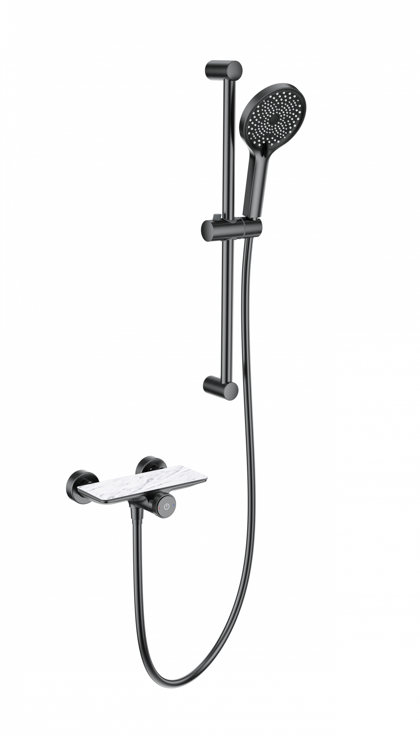 

Термостатический смеситель Wonzon & Woghand WW-B2052-A-BGG для душа, темный графит