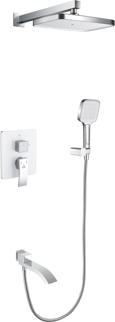 

Душевой комплект Rose R1535F С ВНУТРЕННЕЙ ЧАСТЬЮ, белый, хром