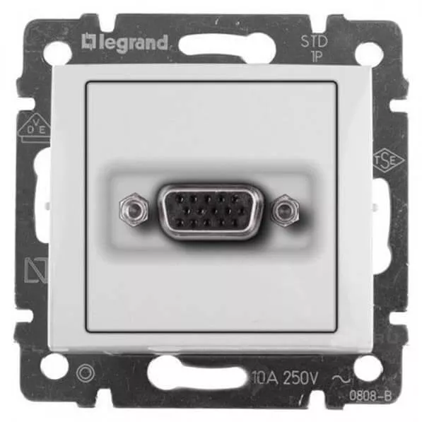 

Розетка HD15 Legrand Valena белая 770083