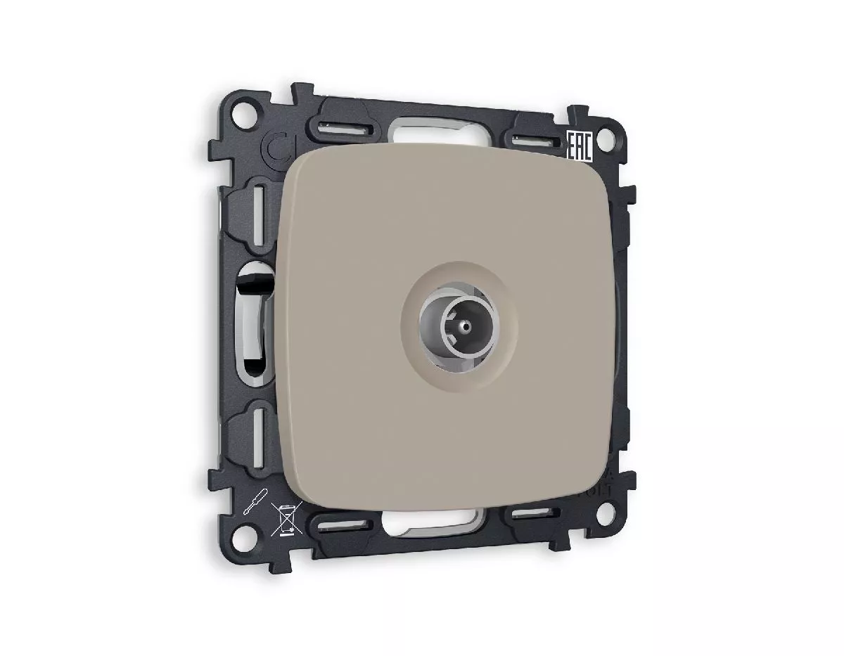 

Комплект механизма TV розетки проходной 5-1000 MHz 4dB Ambrella Volt Omega MO373030