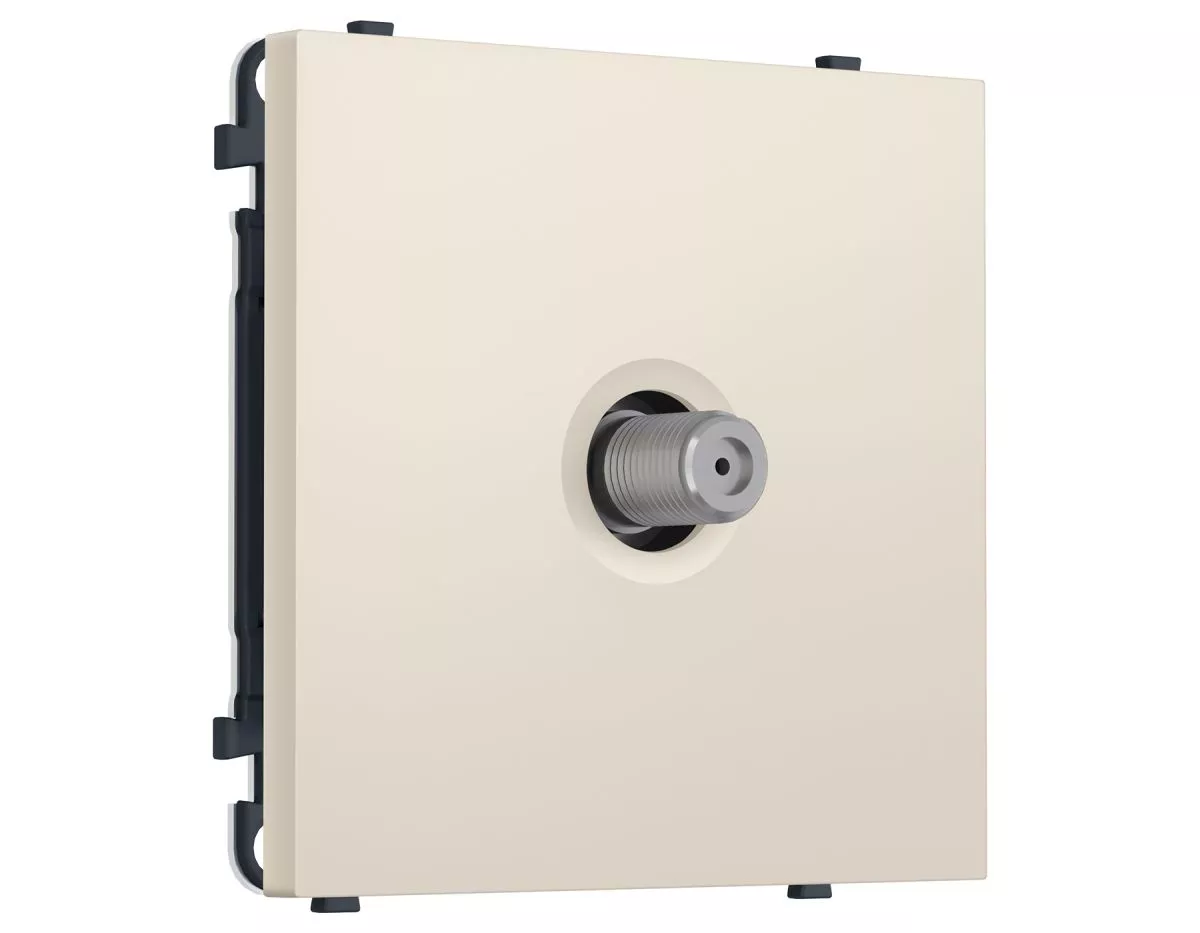Комплект механизма ТВ-розетки SAT (Бежевый матовый) Ambrella Volt QUANT PRO MS333050