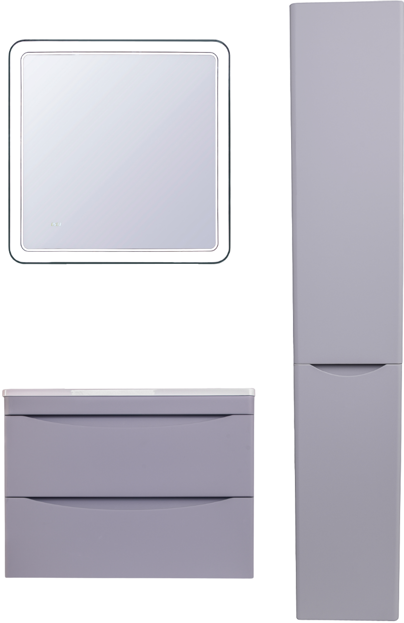 

Мебель для ванной комнаты Style Line Бергамо Мини 70 Люкс Plus подвесная, антискрейтч серая