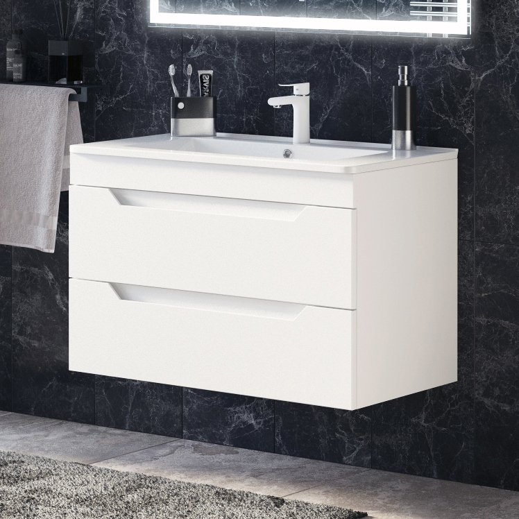 

Тумба с раковиной Corozo Юта 65 Z2 подвесная, глянцевая белая