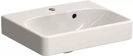 

500.222.01.1 Geberit Smyle Square Раковина 45х36 см, с отв. под смеситель, перелив асимметричный