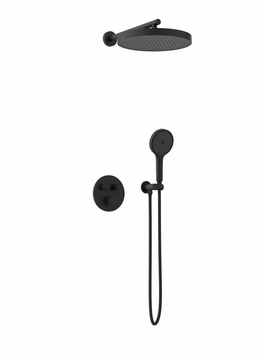 Душевой комплект AltroBagno Bilancia AltroBagnoBilancia040416MB С ВНУТРЕННЕЙ ЧАСТЬЮ черный матовый 64270₽
