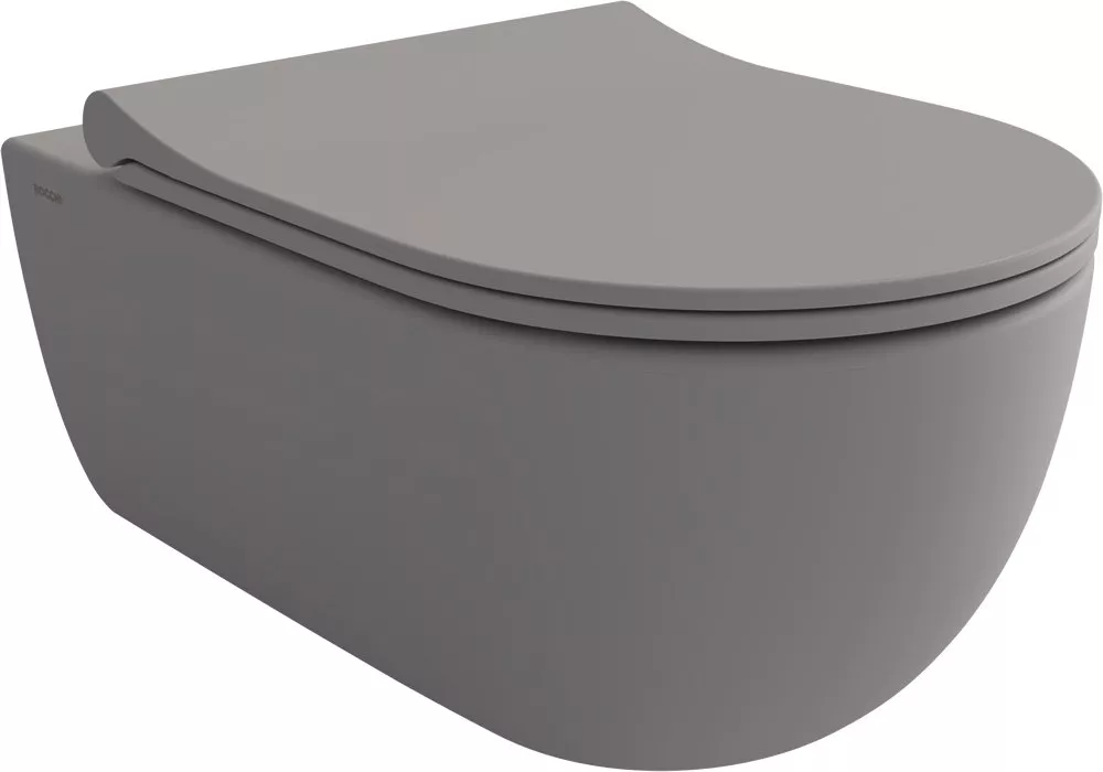 Унитаз подвесной Bocchi V-Tondo 1416-006-0129 серый матовый, с крышкой A0336-006 с микролифтом