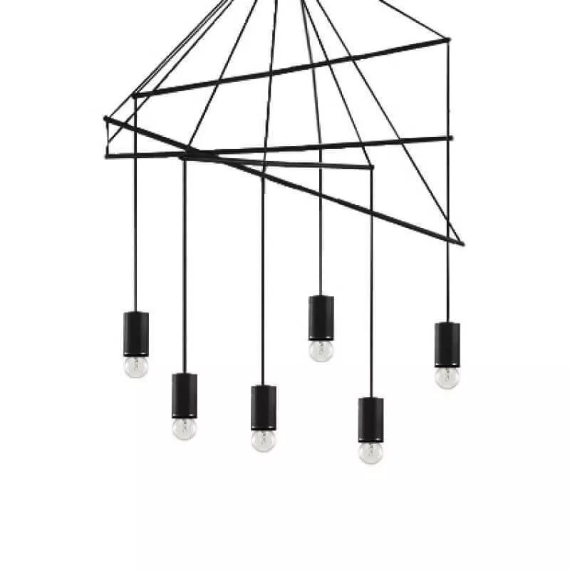 

Подвесная люстра Ideal Lux Pop SP6 Nero 158815