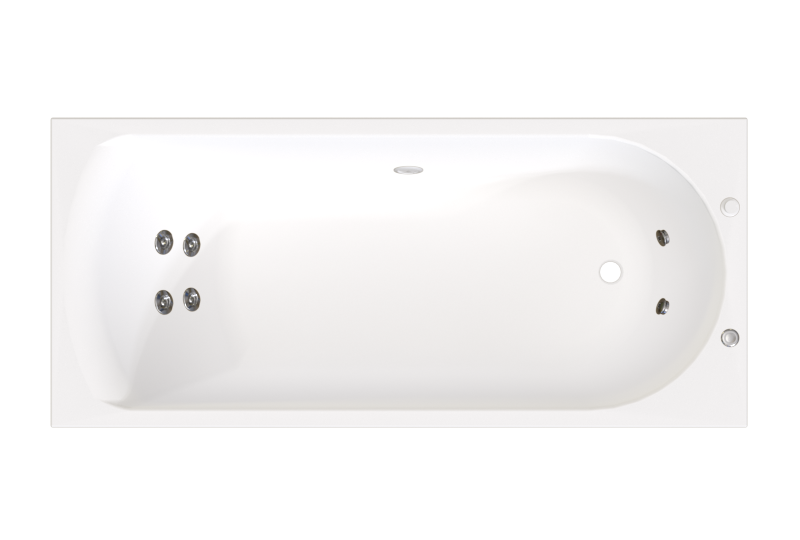 

Акриловая ванна Radomir Николь Стандарт 150x70 см, пристенная, с гидромассажем, белая, с каркасом, с экранами, со сливом-переливом