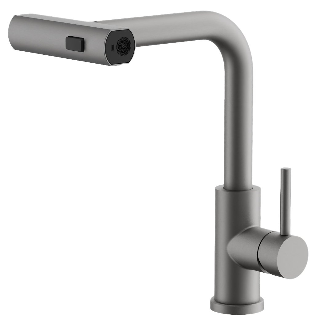 

Смеситель для кухни BELZ B811 B74811-3 оружейная сталь