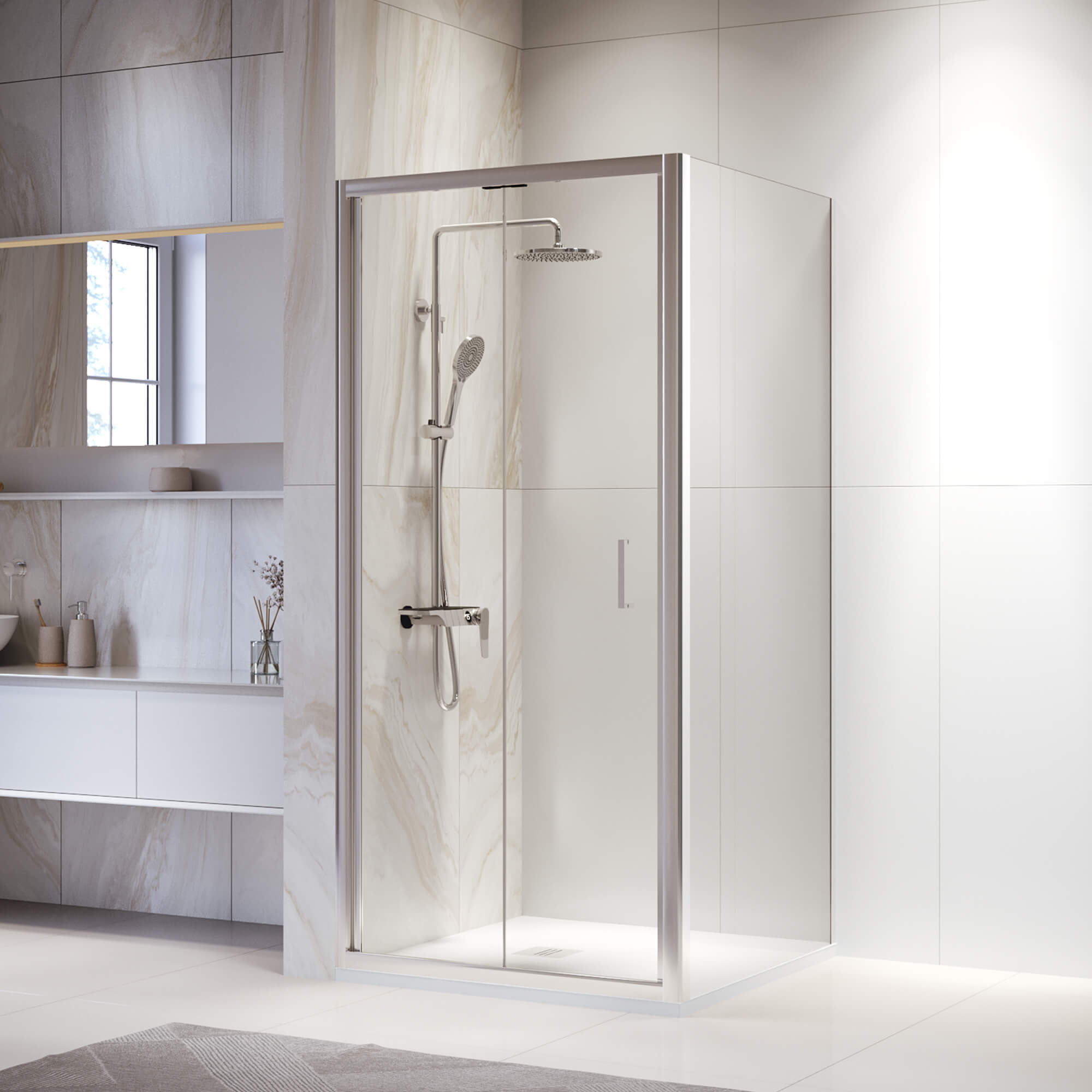 

Душевой уголок RGW Passage PA-132 90х90 060813299-11 профиль хром, стекло прозрачное