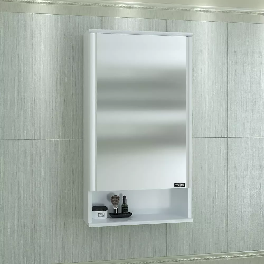 Зеркало-шкаф СанТа Вегас 50, цвет белый 700177 - фото 1