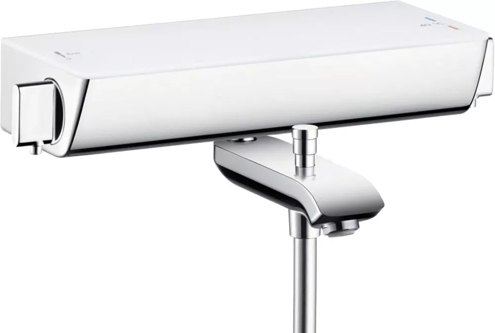 

Смеситель для ванны Hansgrohe Ecostat Select хром, белый с термостатом