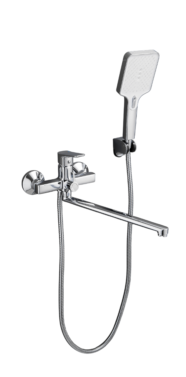 

Смеситель с длинным изливом для ванны BELZ B715 B22715 хром