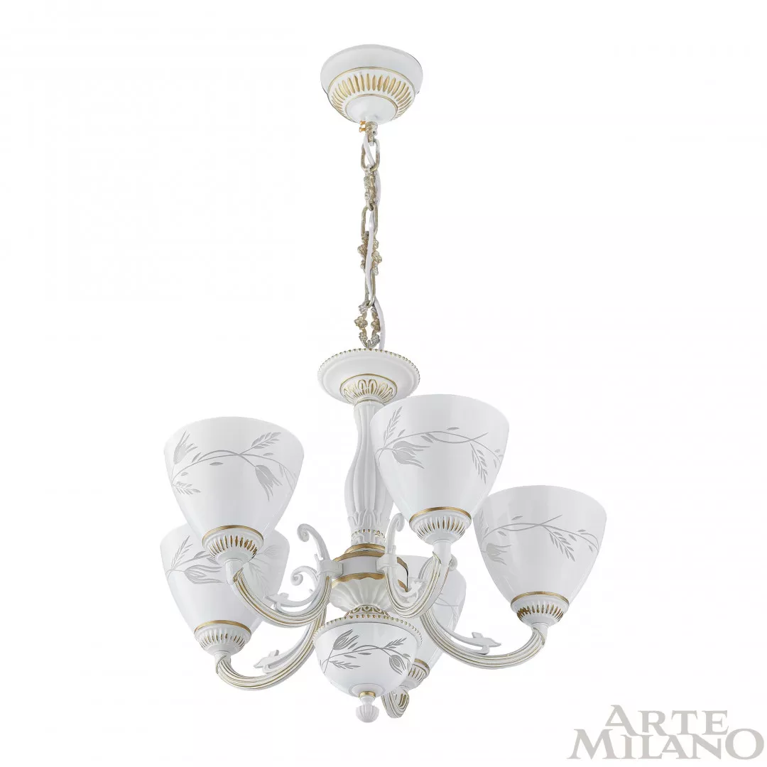 

Подвесная люстра Arte Milano 343659/5 WT+G