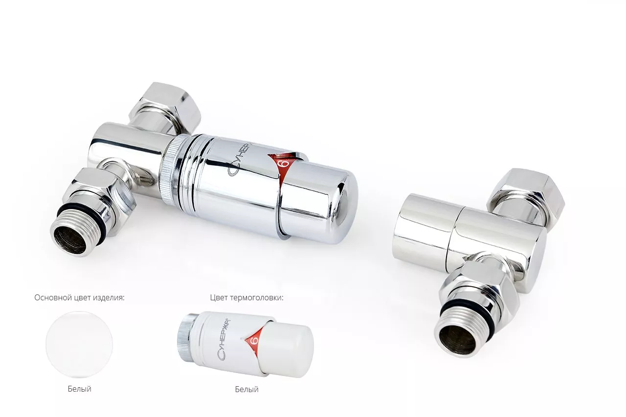 

Терморегулятор Автоматический терморегулятор прямой G 1/2" НР х G 3/4" НГ (набор) (Белый - Белый)