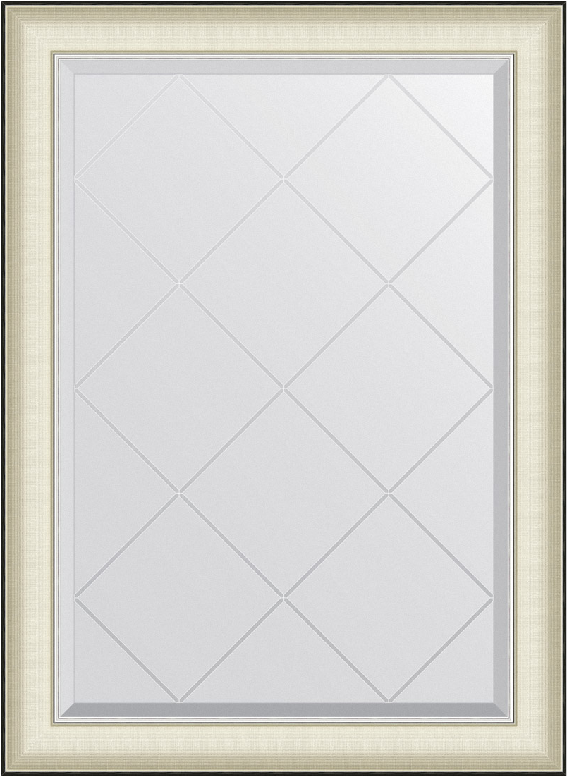 

Зеркало Evoform Exclusive-G BY 4569 74х102 белая кожа с хромом, с гравировкой в багетной раме