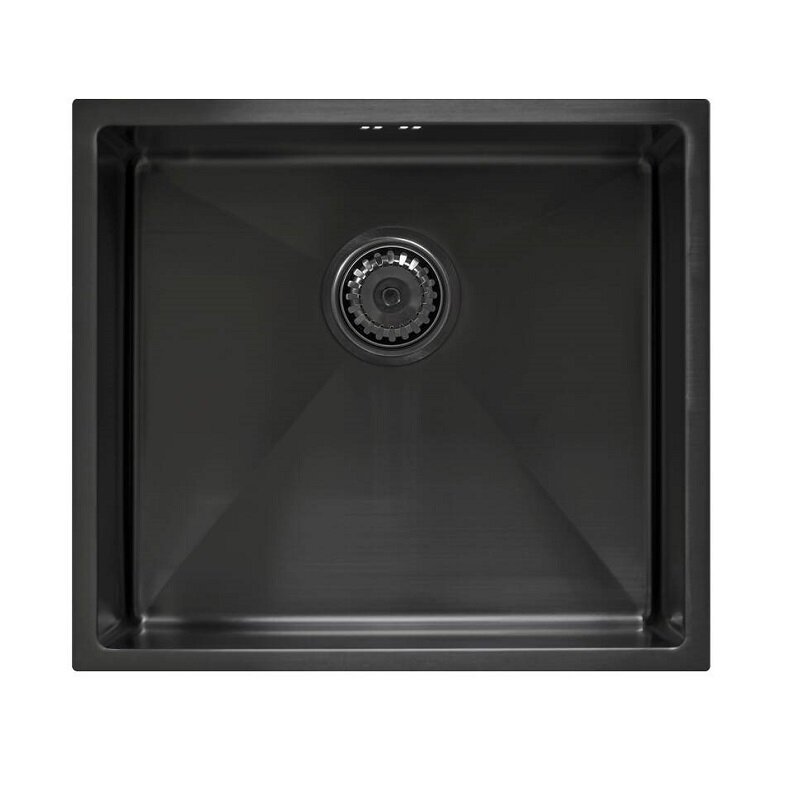 Мойка Seaman Eco Marino SME-490-DG (Dark Gun, PVD, satin), стандартная комплектация - Тёмная оружейная сталь