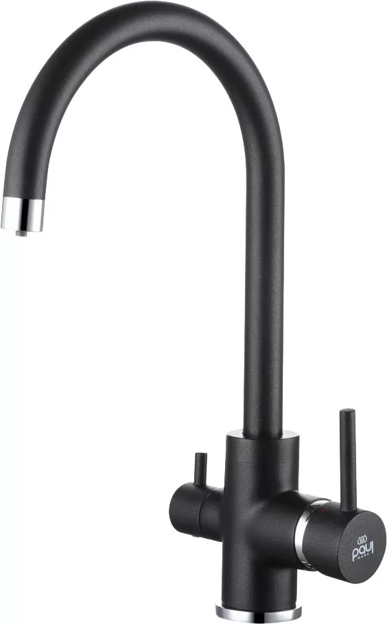

Смеситель для кухни Paulmark Essen Es213211-418 черный металлик