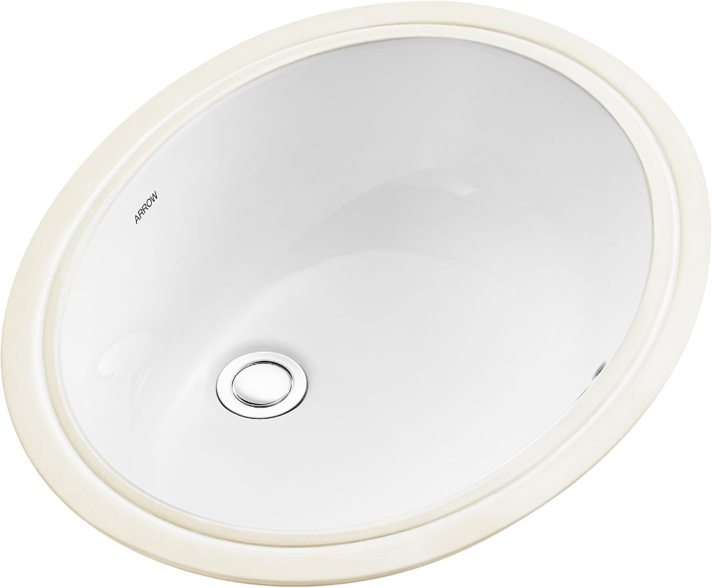 Раковина встраиваемая снизу ARROW AP406E 53 глянцевая белая овальная 7090₽