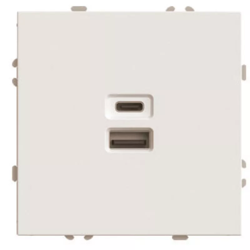 

Розетка 2-местная USB + Type C (механизм) Stekker Эмили 250В 20W RST10-5115-08 кашемир soft touch