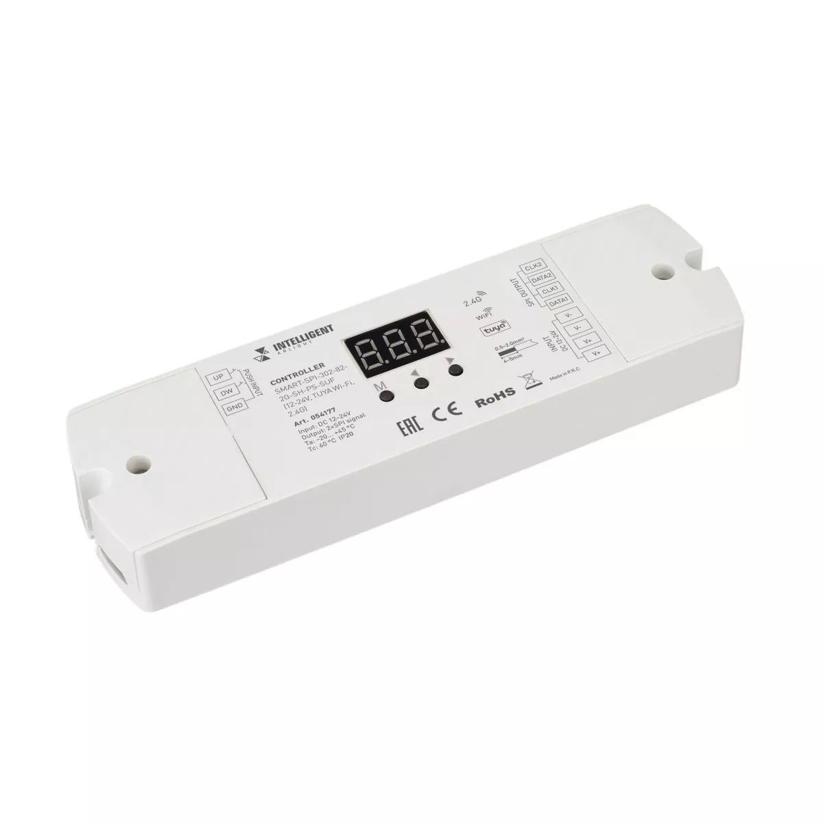 

Контроллер Arlight SMART-SPI-302-82-2G-SH-PS-SUF (12-24V, TUYA Wi-Fi, 2.4G) (IARL, IP20 Пластик) 054177