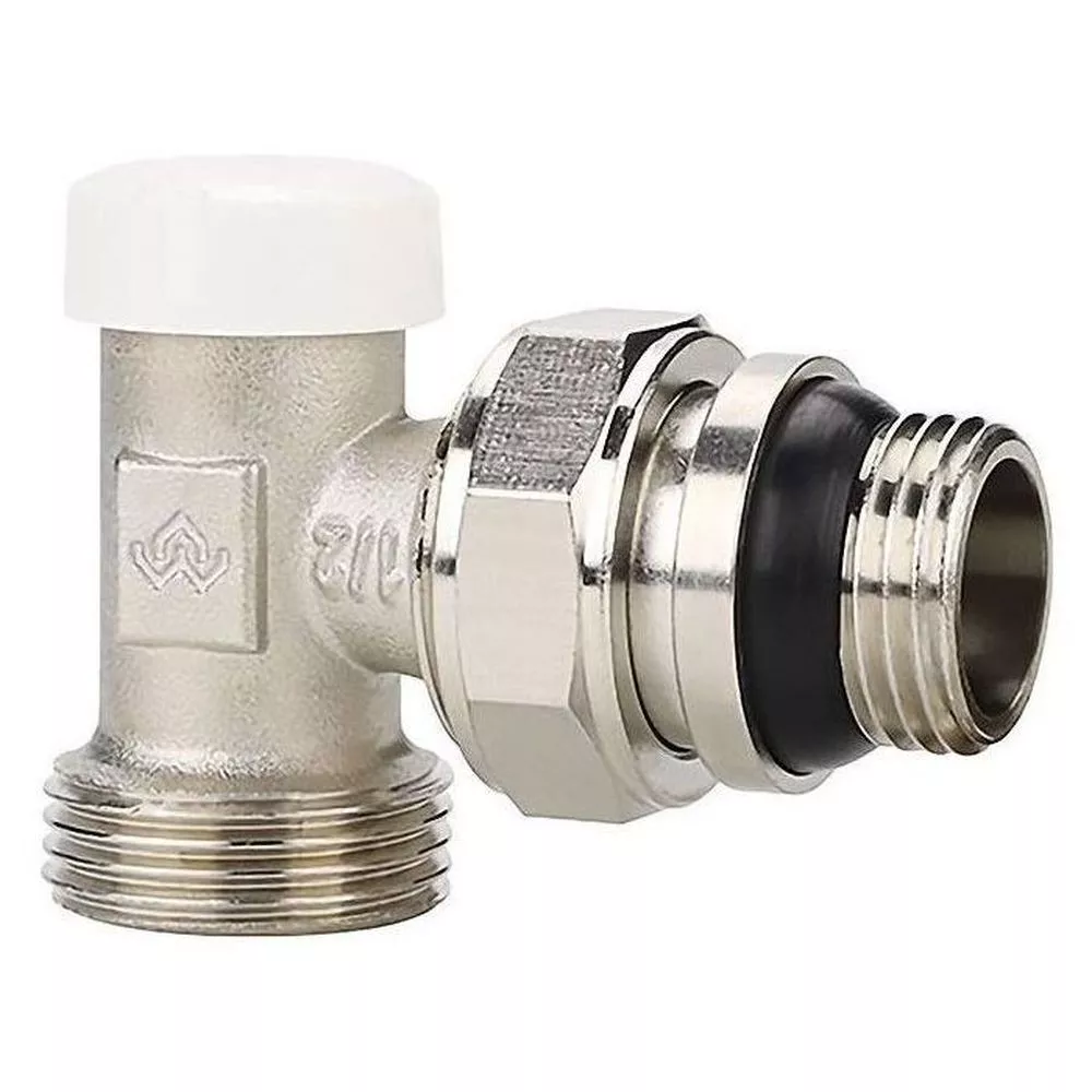 

Клапан радиаторный VARMEGA запорный, угловой, с самоуплотняющимся полусгоном, 1/2х3/4EK