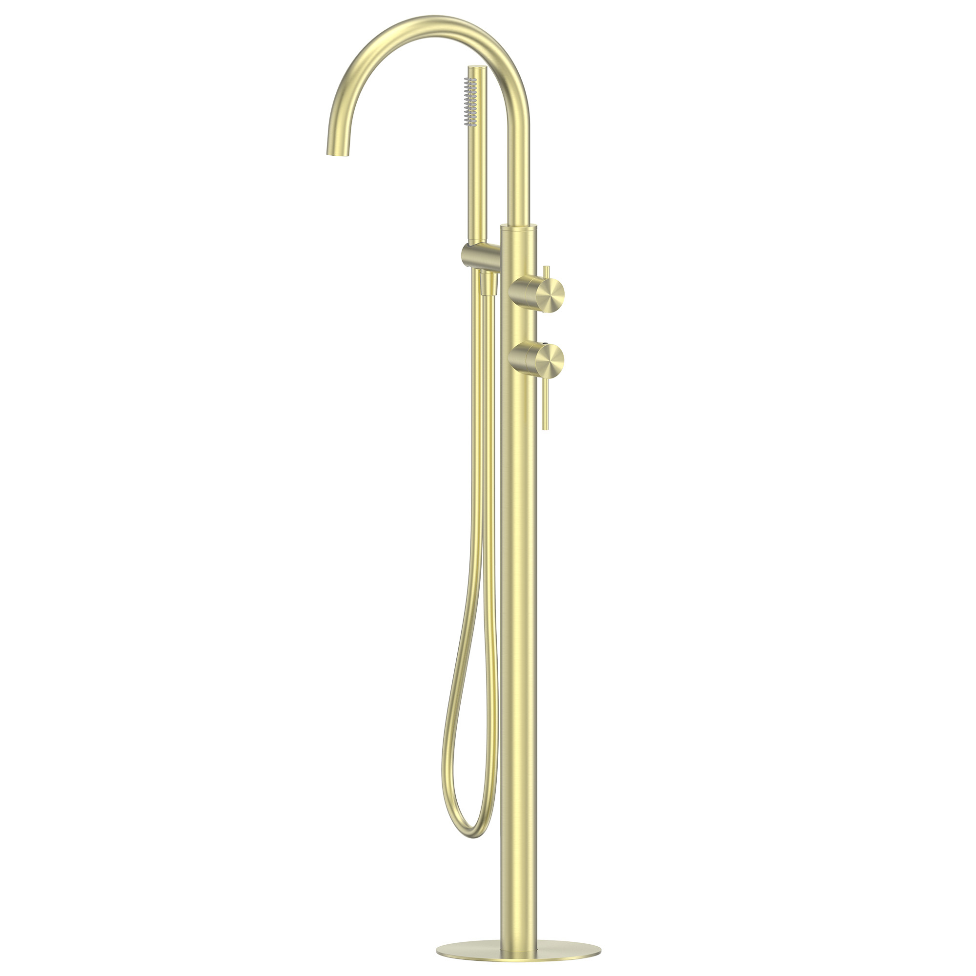 

Напольный смеситель для ванны с душем Abber Wasser Kreis 316 AF8115BG С ВНУТРЕННЕЙ ЧАСТЬЮ, брашированное золото