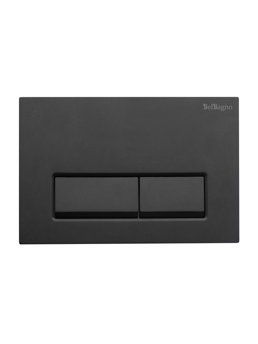 

Кнопка смыва для унитаза BelBagno BB-15R-NERO.M пластик, цвет матовый черный