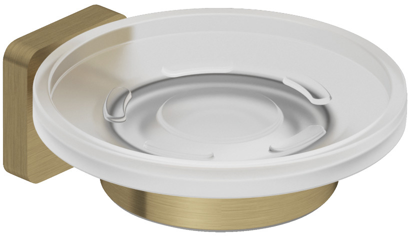 Мыльница Kludi Vela S 25985N0 настенная стеклянная брашированное золото 4377₽