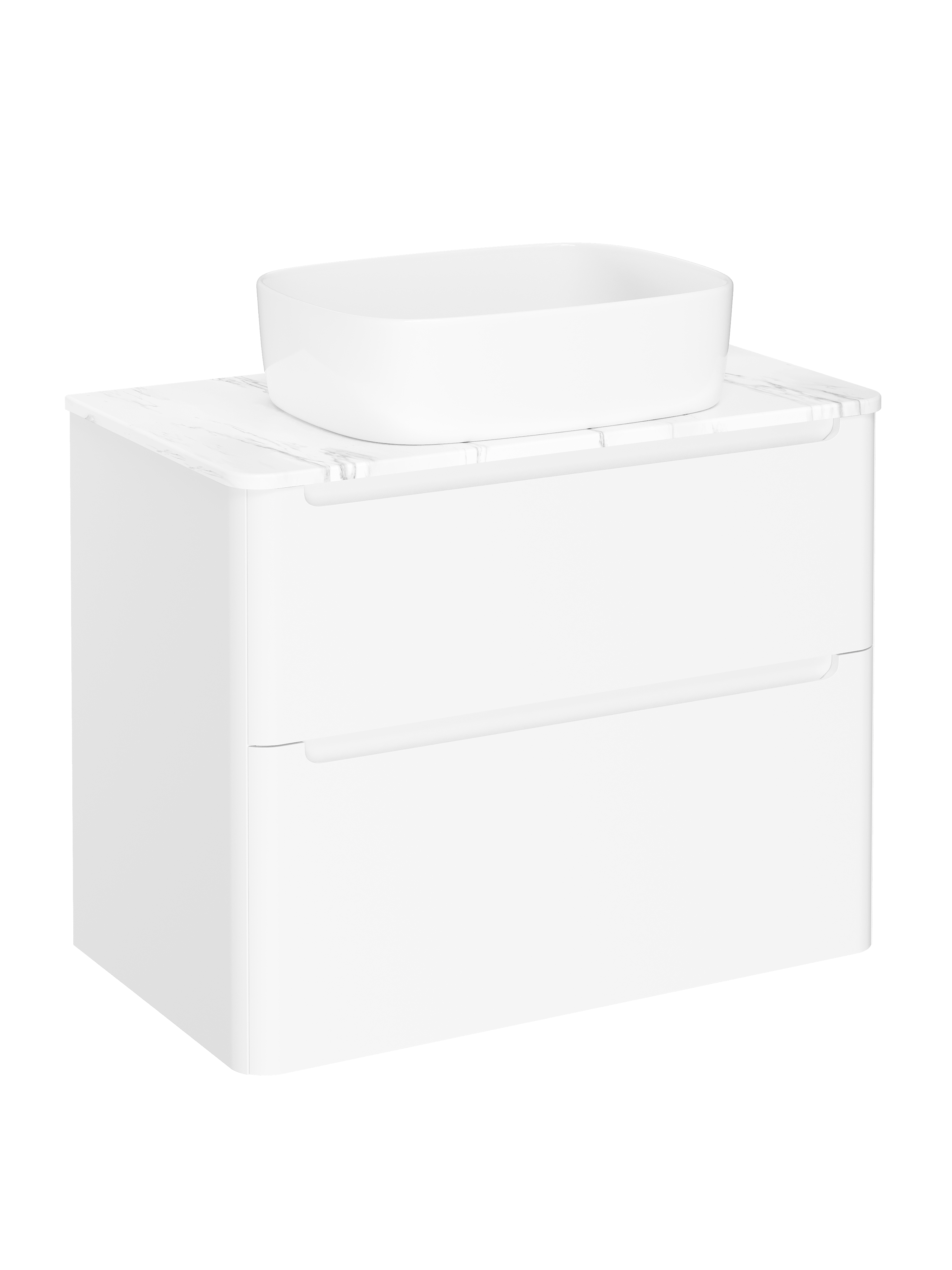 

Тумба с раковиной STWORKI Монтре 80 белая, столешница белый мрамор, раковина Берген S21410WH