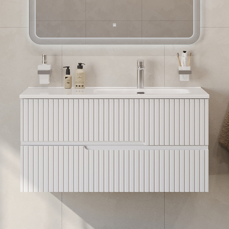 

Тумба под раковину без столешницы Cezares Duet 100 R подвесная, bianco lucido