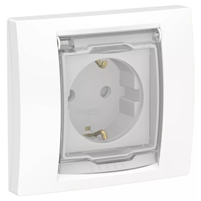

Розетка Schneider Electric Unica New с/з со шторками NU003718