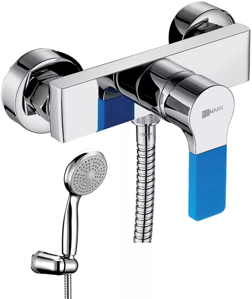 

Смеситель для душа Lemark Aura LM0603C хром, синий
