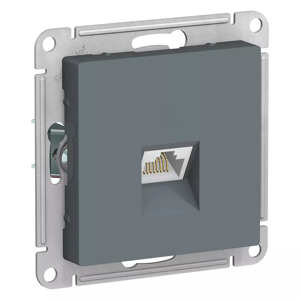 

Розетка компьютерная RJ45 кат. 6A Systeme Electric AtlasDesign Грифель ATN000786