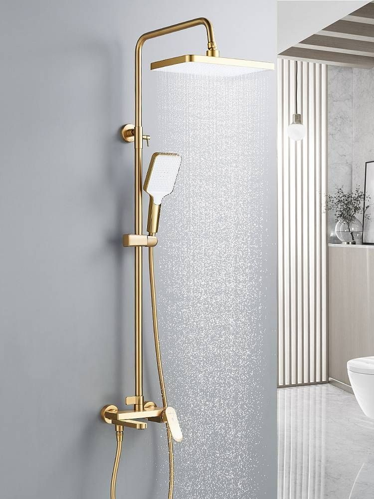 

Душевая система Shevanik S4536G, золотой сатин