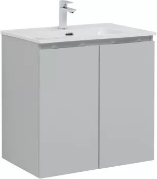 

Компл.3 - Тумба Алвита new 70 подвесная 2 дв. цв. серый (303903)
