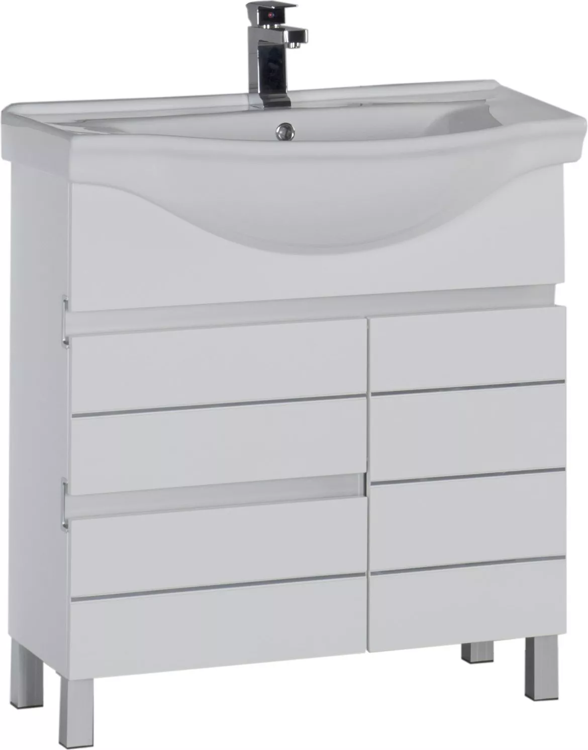 

Тумба для комплекта Aquanet Доминика 80 белая с бельевой корзиной