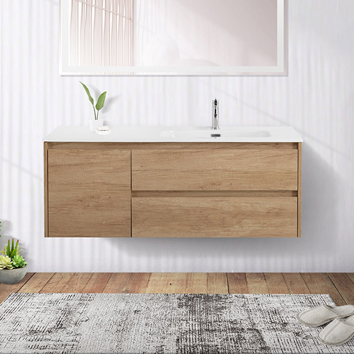 

Тумба с раковиной BelBagno Kraft 120 R, 2 ящика, дверца, rovere nebrasca nature