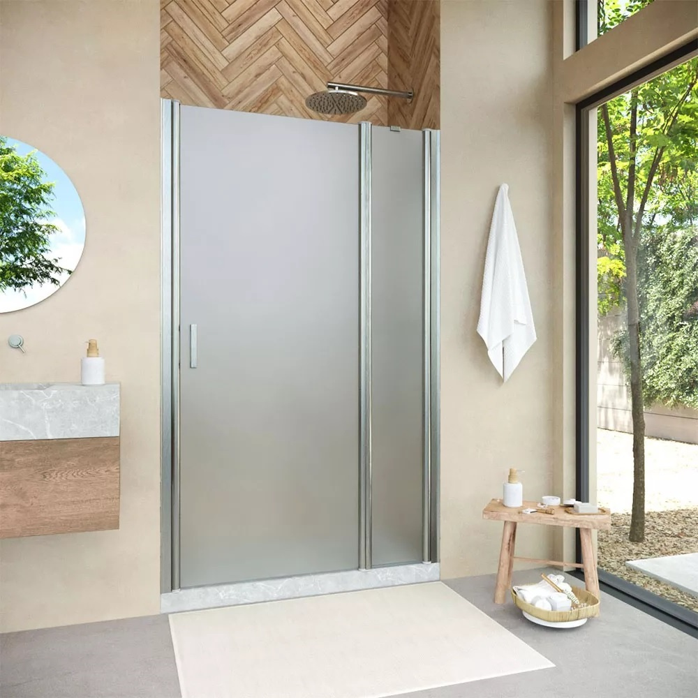 

Душевая дверь в нишу Vegas Glass EP-F-1 Novo 120 04 10 R профиль никель, стекло сатин