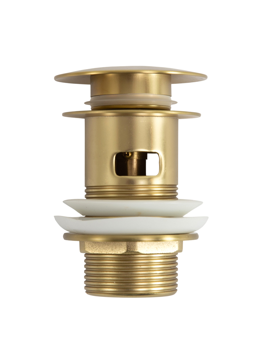 Донный клапан для раковины Cezares CZR-SAT-BORO с переливом брашированное золото 2750₽