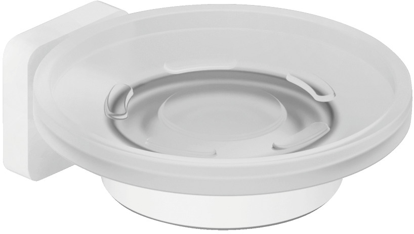 Мыльница Kludi Vela S 2598553 настенная, стеклянная, матовая белая