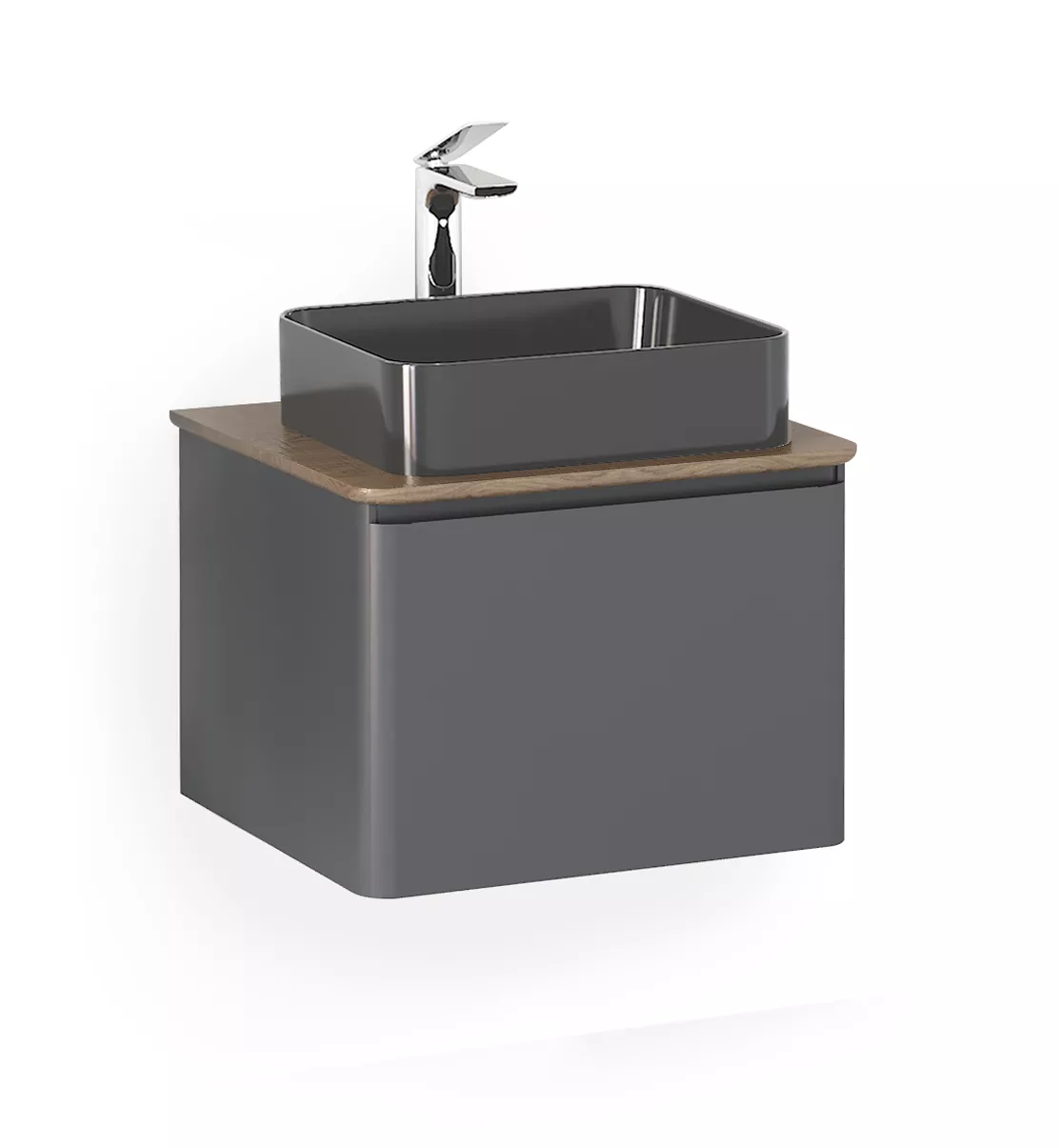 

Тумба Morelle 60 подвесная Антрацит/Трюфель