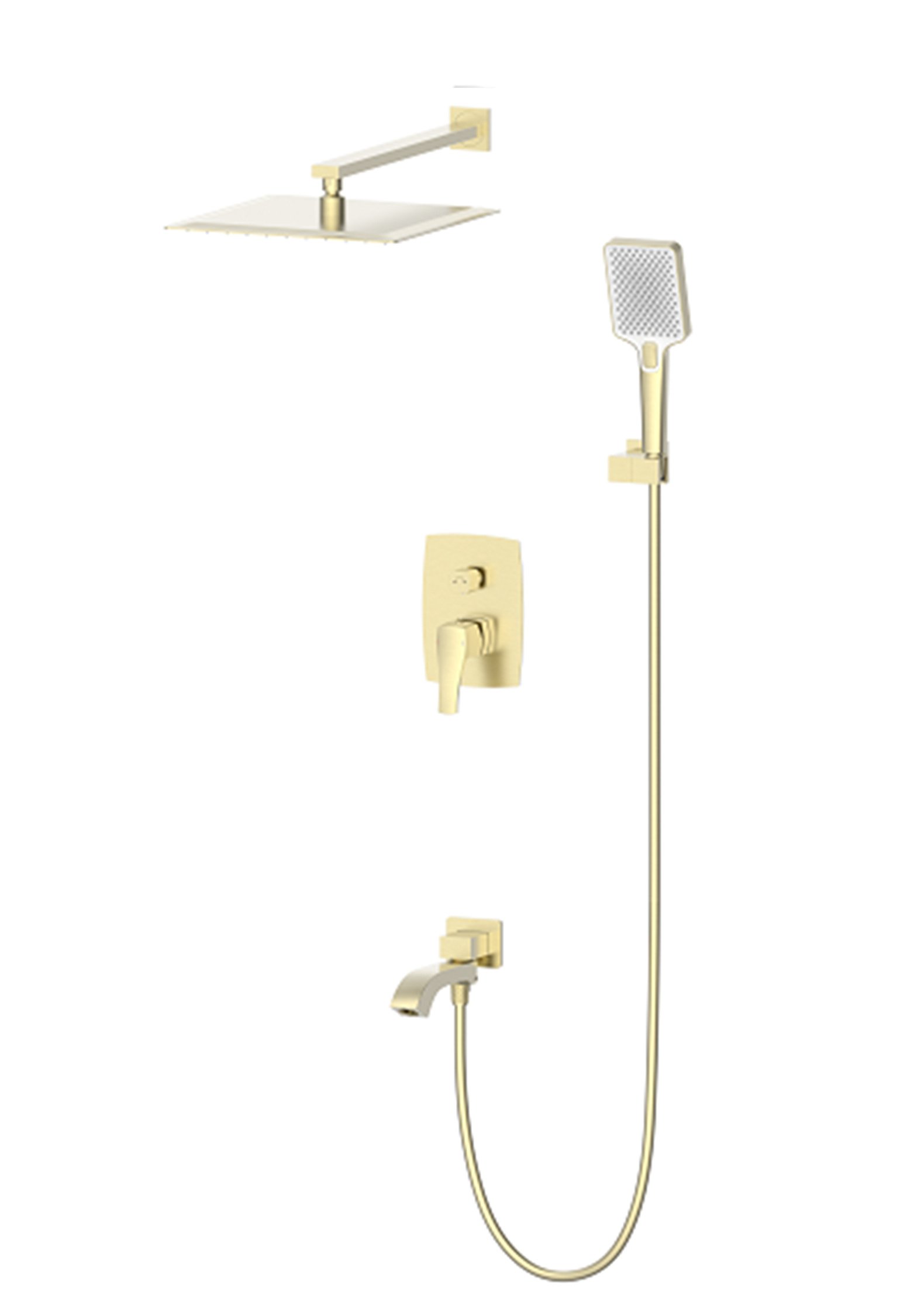 

Душевой комплект Wonzon & Woghand Flex WW-88939072-BG С ВНУТРЕННЕЙ ЧАСТЬЮ, брашированное золото