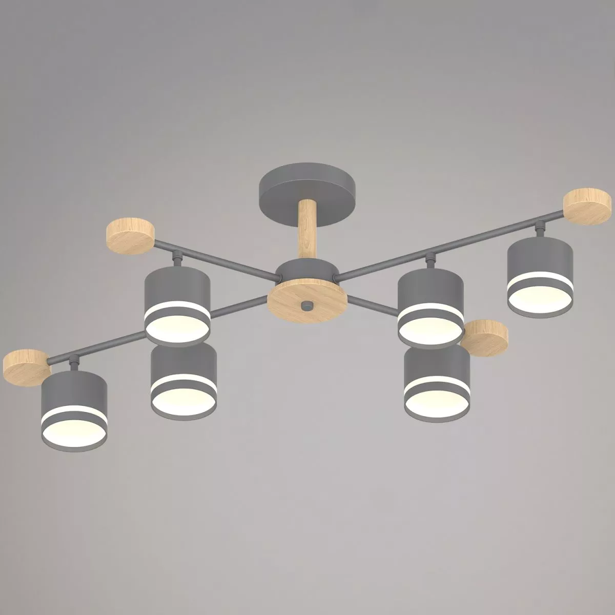 

Люстра на штанге Reluce 78730-0.3-06 GX53 GREY+WOOD