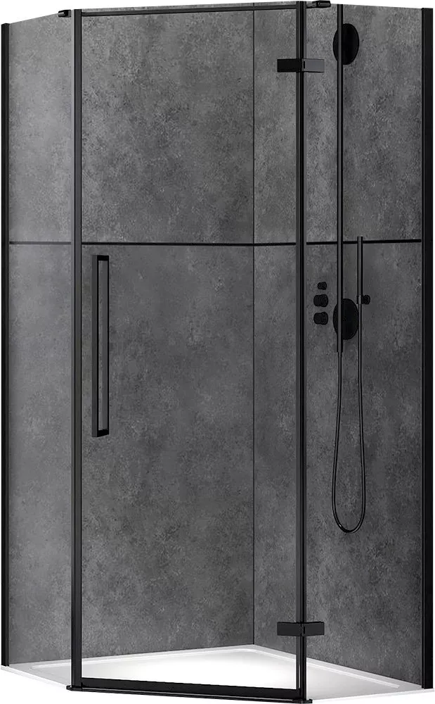 

Душевой уголок Abber Ewiges Wasser AG05080B 80x80, профиль черный, стекло прозрачное