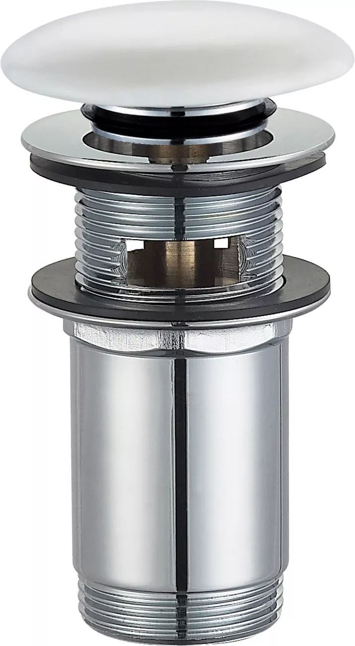 

Донный клапан для раковины Omnires A706BP click-clack, белый
