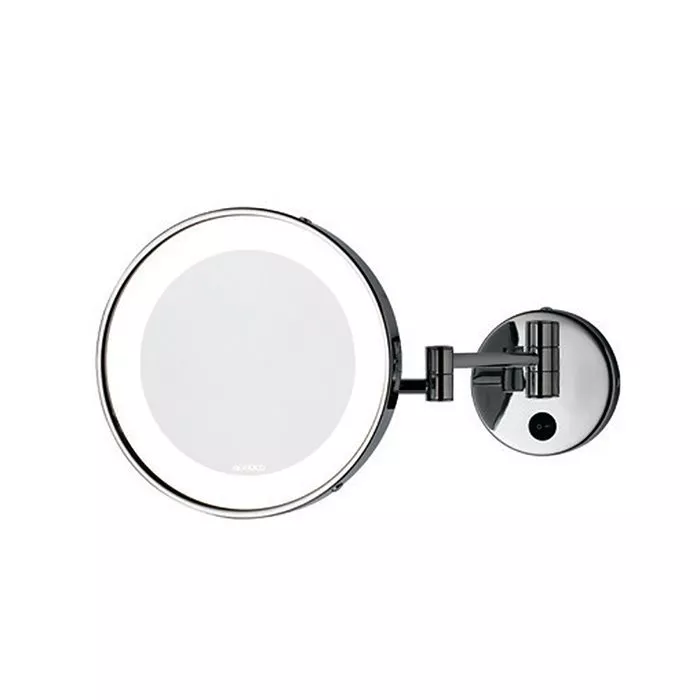Bertocci Зеркала косметические Косметическое настенное круглое зеркало с LED-подсветкой,выключателем,3-кратное увеличение,цвет хром