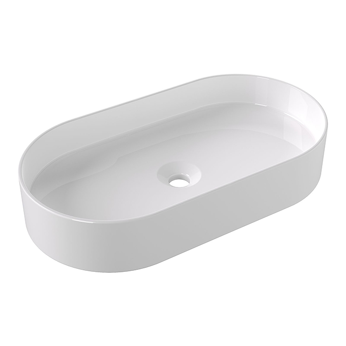 

Alice Раковина HIDE Stadium 65x35хВ12, накладная, без отверстия под смеситель, белый глянцевый